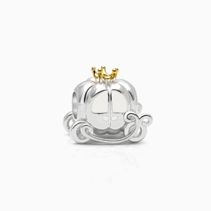 Fairy Tale Carriage, Sterling Silver with 14K Gold Plated Crown - Adoré Charm