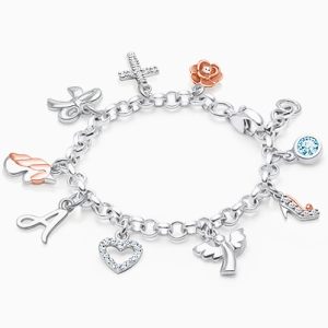 Design Your Own Baby/Children&#039;s Classic Charm Bracelet for Girls (INCLUDES Initial Charm) - Sterling Silver