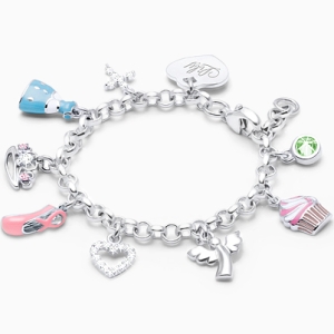 Design Your Own Teen&#039;s Classic Charm Bracelet for Girls (Includes Engraved Charm) - Sterling Silver