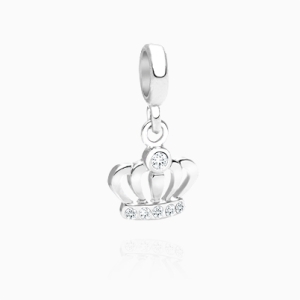 Once Upon a Time..., Sterling Silver and CZ Crown - Adoré Pendant