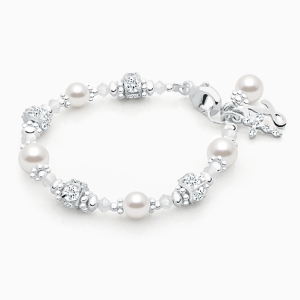 Crowned in Heaven, Baby/Children&#039;s Beaded Bracelet for Girls - Sterling Silver
