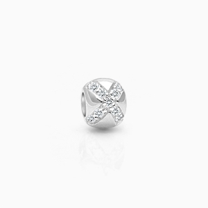 Wrapped in my Love, Sterling Silver and Pavé CZ Small Round - Adoré Charm