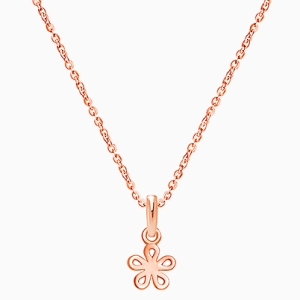 Daisy Dear, Flower Necklace for Children (Includes Chain) - 14K Rose Gold