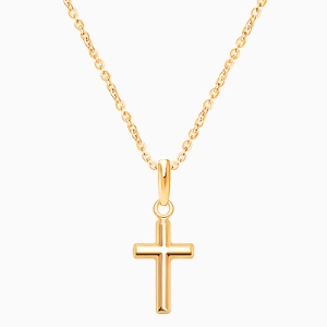 Everlasting Faith, Cross Children’s Necklace for Boys - 14K Gold