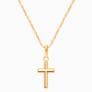 Everlasting Faith, Cross Teen’s Necklace for Girls - 14K Gold