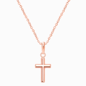 Everlasting Faith, Cross Mother&#039;s Necklace for Women - 14K Rose Gold