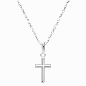 Everlasting Faith, Cross Children’s Necklace for Girls - 14K White Gold