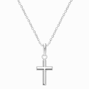 Everlasting Faith, Cross Teen’s Necklace for Girls - 14K White Gold