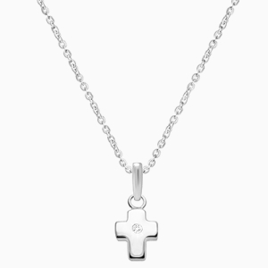 Forever in Faith Cross with Genuine Diamond, Teen&#039;s Necklace (Includes Chain) - 14K Gold