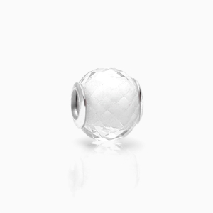 Baby&#039;s Breath, Sterling Silver and Clear Glass Faceted Round, Adoré Charm