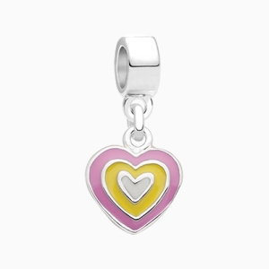 Heart and Soul, Sterling Silver and Enamel Heart - Children&#039;s Adoré™ Dangle Charm
