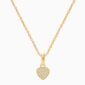 From the Heart with Genuine Diamonds, Teen&#039;s Necklace for Girls - 14K Gold