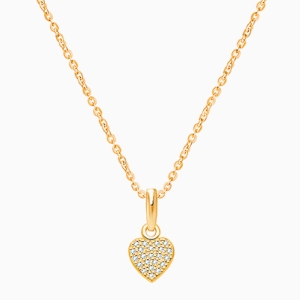 From the Heart with Genuine Diamonds, Mother&#039;s Necklace for Women - 14K Gold