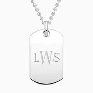  Military Pendant, Engraved Children&#039;s Necklace for Boys (Optional Charms &amp; FREE Personalization) - Sterling Silver