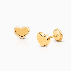 Heart earrings for babies and kids