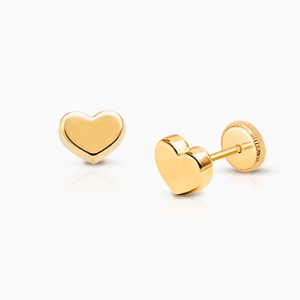 4mm Classic Round Studs, Baby/Children's Earrings, Screw Back - 14K Gold