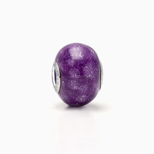 I Believe in Magic, Sterling Silver and Patronum Purple Murano Glass (Hand Made in Italy) - Adoré Charm