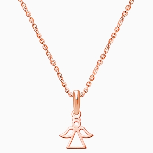 Angel of Heaven, Children&#039;s Necklace for Boys (Includes Chain) - 14K Rose Gold