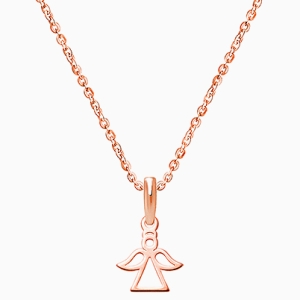 Angel of Heaven, Teen&#039;s Necklace (Includes Chain) - 14K Rose Gold