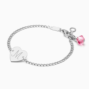 Heart of Gold, Baby/Children&#039;s Engraved ID Bracelet - 14K White Gold