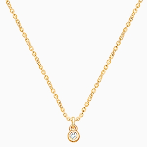 My 1st Diamond, Teen&#039;s Necklace with Genuine Diamond (Includes Chain) - 14K Gold