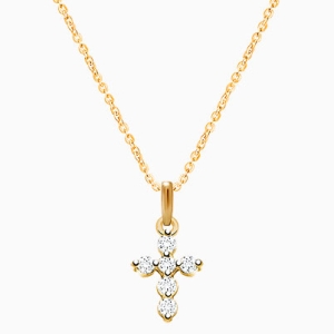 Glory &amp; Grace Cross with Genuine Diamonds, Children&#039;s Necklace