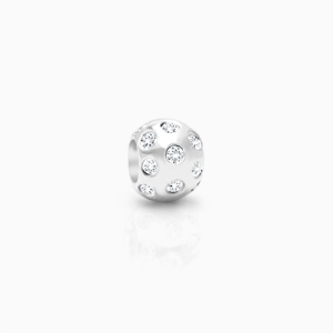 Star Light Star Bright, Sterling Silver Multi-Studded CZ Small Round - Adoré Charm