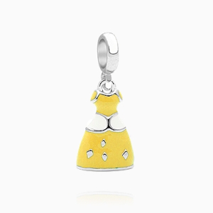 Belle of the Ball, Sterling Silver Yellow Princess Dress - Adoré Pendant