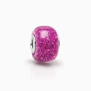 Rock Star, Sterling Silver and Purple Glittering Murano Glass (Hand Made in Italy) - Children&#039;s Adoré™ Charm