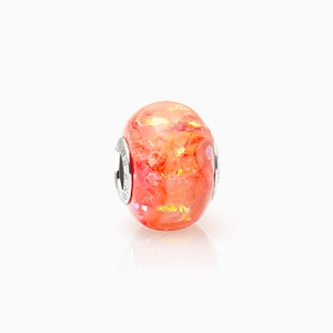Ray of Sunshine, Sterling Silver and Sunset Orange Murano Glass (Hand Made in Italy) - Children&#039;s Adoré™ Charm