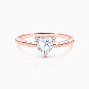 Rosabella™ Love, Clear CZ Heart Children&#039;s Ring for Girls - Sterling Silver