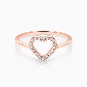 Rosabella™ Sweet Heart Children&#039;s Ring for Girls, Clear CZ - Sterling Silver