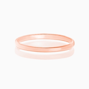 Simple Rose Gold Band, Children&#039;s Ring for Girls - 14K Rose Gold