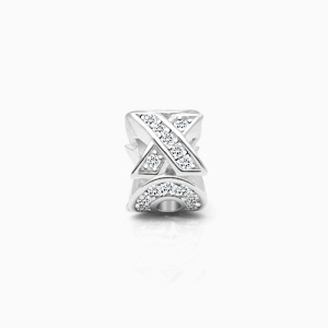 Endless Hugs &amp; Kisses, Sterling Silver with Clear CZ&#039;s XOXO - Adoré Charm