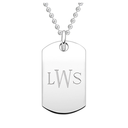  Military Pendant, Engraved Children's Necklace for Boys (Optional Charms & FREE Personalization) - Sterling Silver
