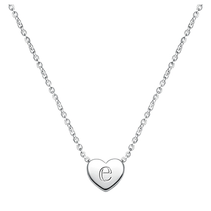 Mini Sliding Heart Necklace for Teens (Includes Chain & FREE Engraving) - Sterling Silver