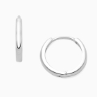 13mm Hoop, Mother&#039;s Earrings - 14K White Gold