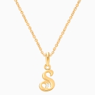 14K Gold &amp; Genuine Diamond Initial Pendant for Mothers