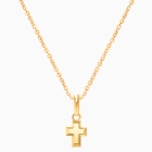(OLD) Simple Cross, Teeny Tiny Mother&#039;s Necklace for Women - 14K Gold