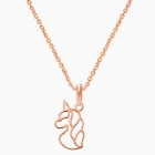 Unicorn Dreams, Children&#039;s Necklace for Girls - 14K Rose Gold