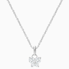 Butterfly Light, Pavé CZ Children&#039;s Necklace for Girls - 14K White Gold