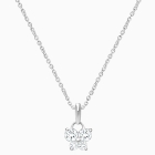 Butterfly Light, Pavé CZ Children&#039;s Necklace for Girls - 14K White Gold