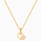 Better Together, Pavé CZ Heart Mother&#039;s Necklace for Women - 14K Gold