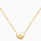 Mini Sliding Heart Necklace for Teens (Includes Chain &amp; FREE Engraving) - 14K Gold