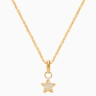 Starlight, Pavé CZ Star, Children&#039;s Necklace for Girls - 14K Gold