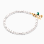 4mm Cultured Pearls Mother&#039;s Beaded Bracelet - 14K Gold