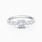 Signature 5 Stone, Clear CZ Teen&#039;s Ring for Girls - Sterling Silver