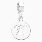 Angel Above Me, Sterling Silver Angel Cutout Round - Adoré Pendant