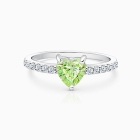 August Birthstone Ring - Heart CZ, Children&#039;s Ring for Girls - Sterling Silver