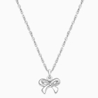 Gia™ Darling Bow, Children&#039;s Necklace for Girls - Sterling Silver